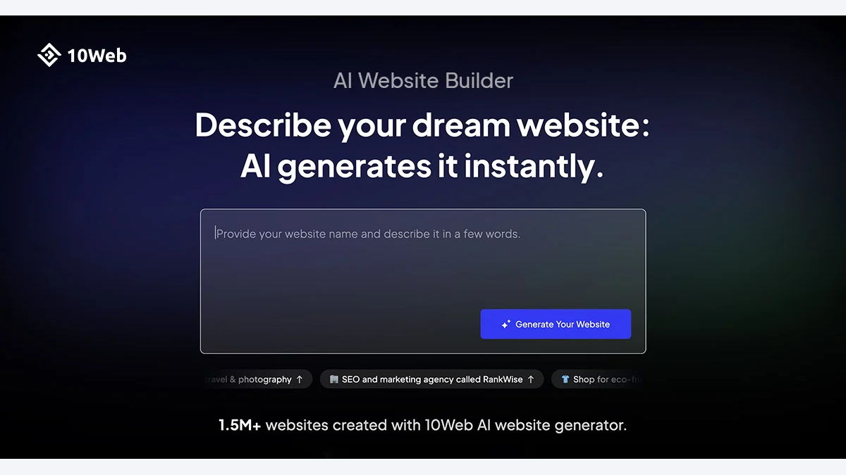возможности 10Web AI Website Builder