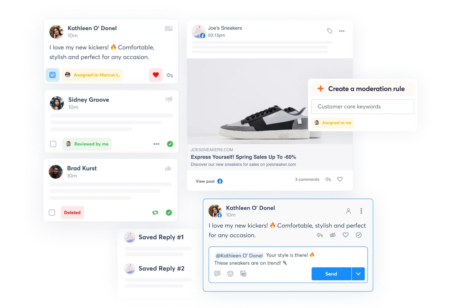 единый inbox и работа с обращениями в Agorapulse