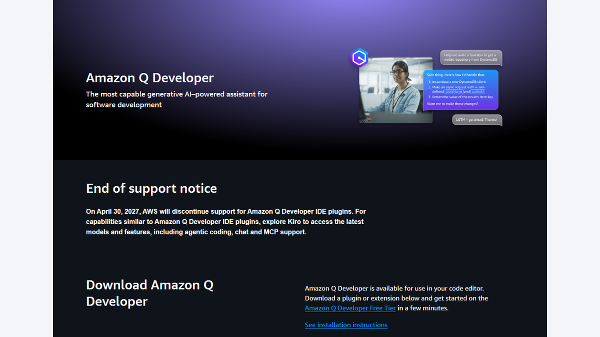 возможности Amazon Q Developer