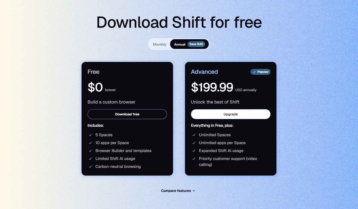 Официальные тарифы Shift