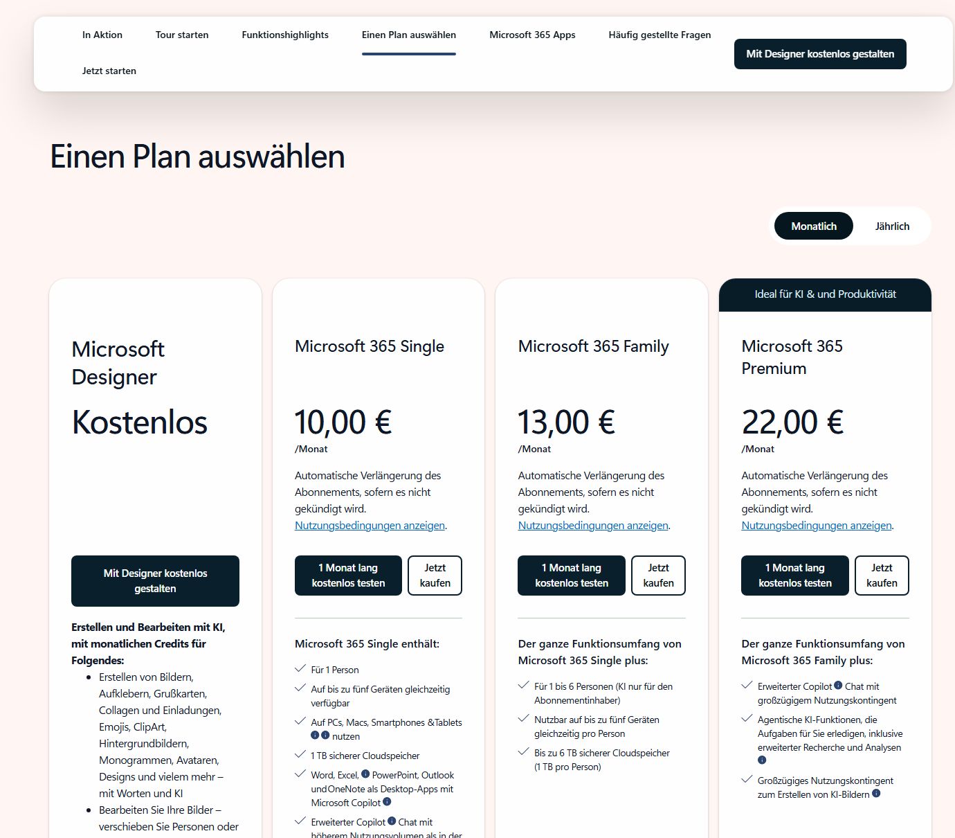 тарифы и условия доступа Microsoft Designer