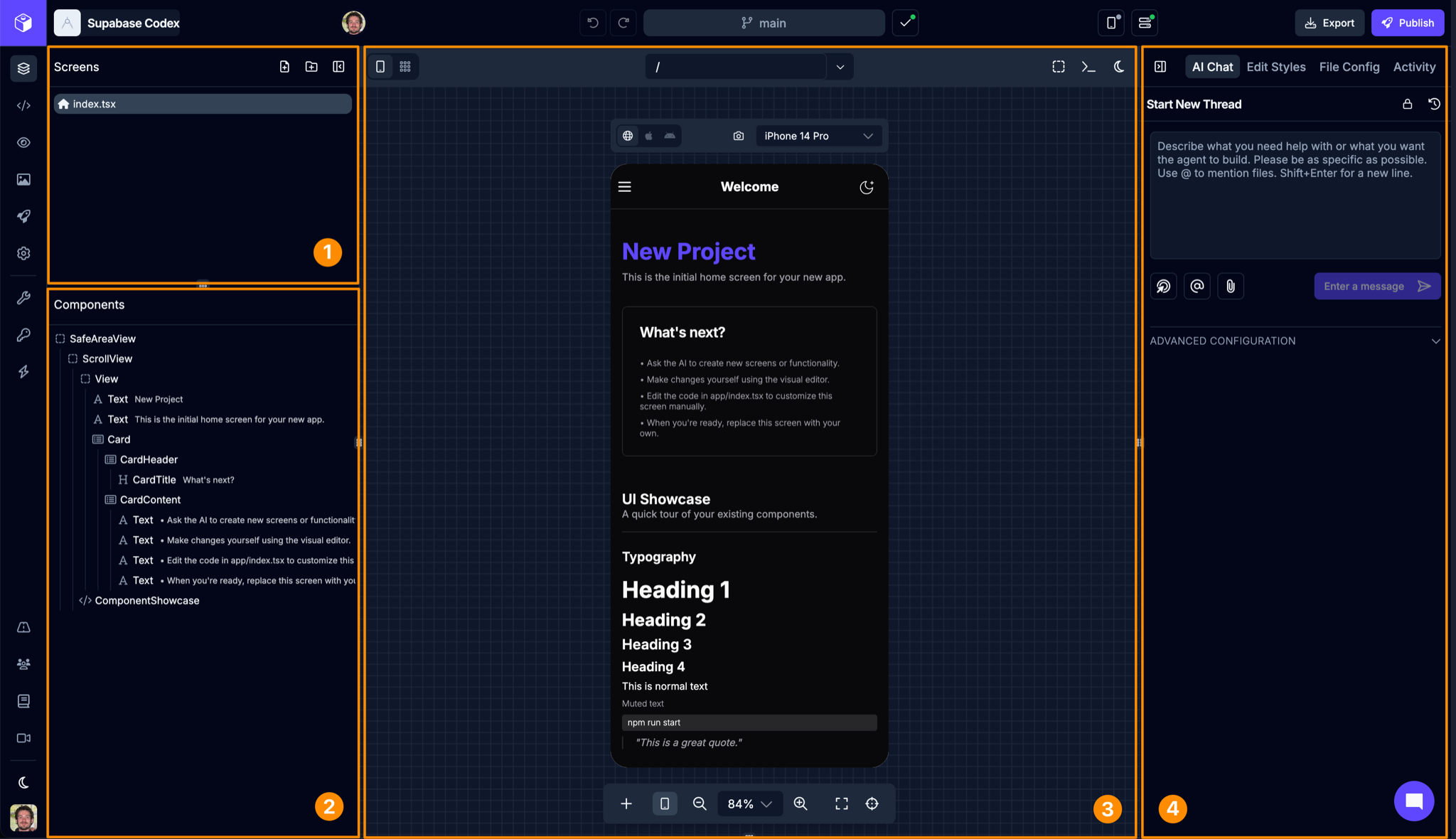 Официальный интерфейс или экран сервиса Draftbit