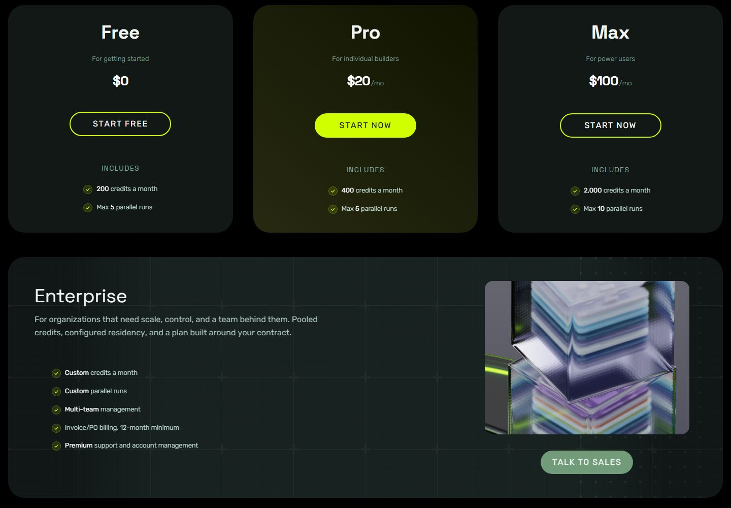 Официальные тарифы Functionize Studio