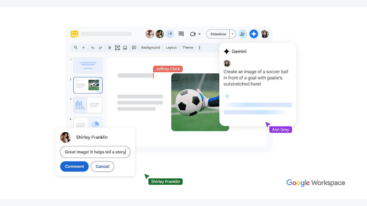 возможности Gemini in Google Slides