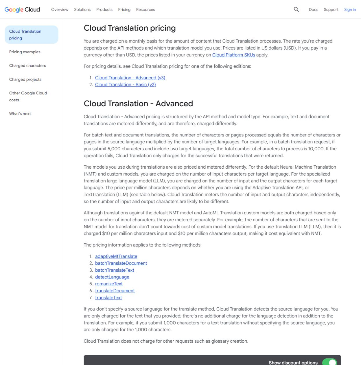 Тарифы Google Translate и Cloud Translation