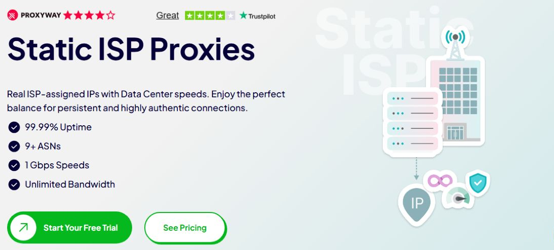 скриншот: Rayobyte: официальная страница ISP-продукта