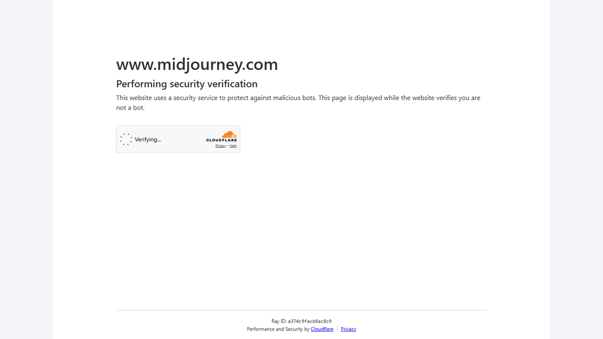 рабочий интерфейс Midjourney