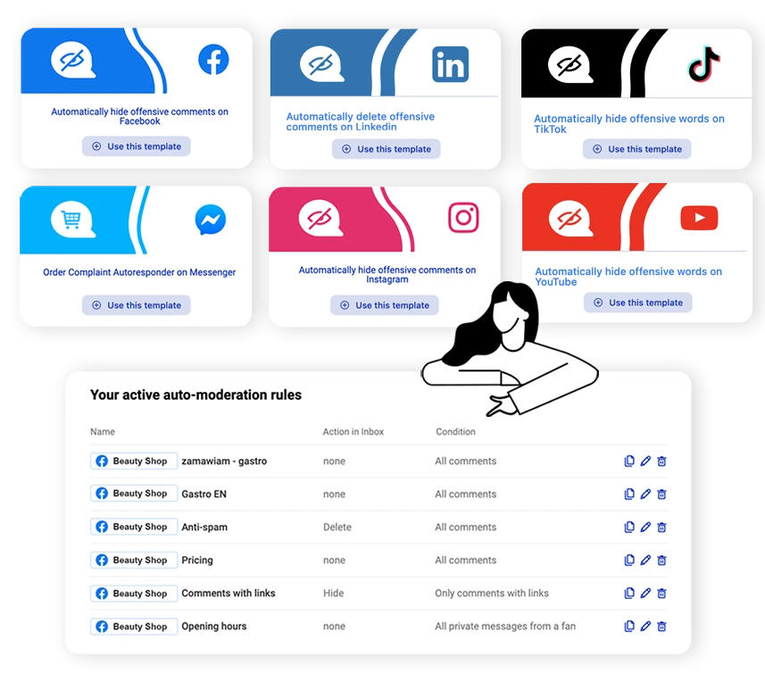 распределение и обработка обращений в NapoleonCat
