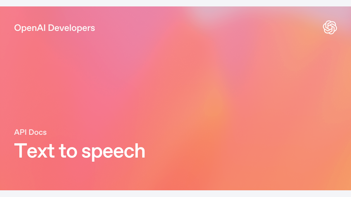 возможности OpenAI Text-to-Speech