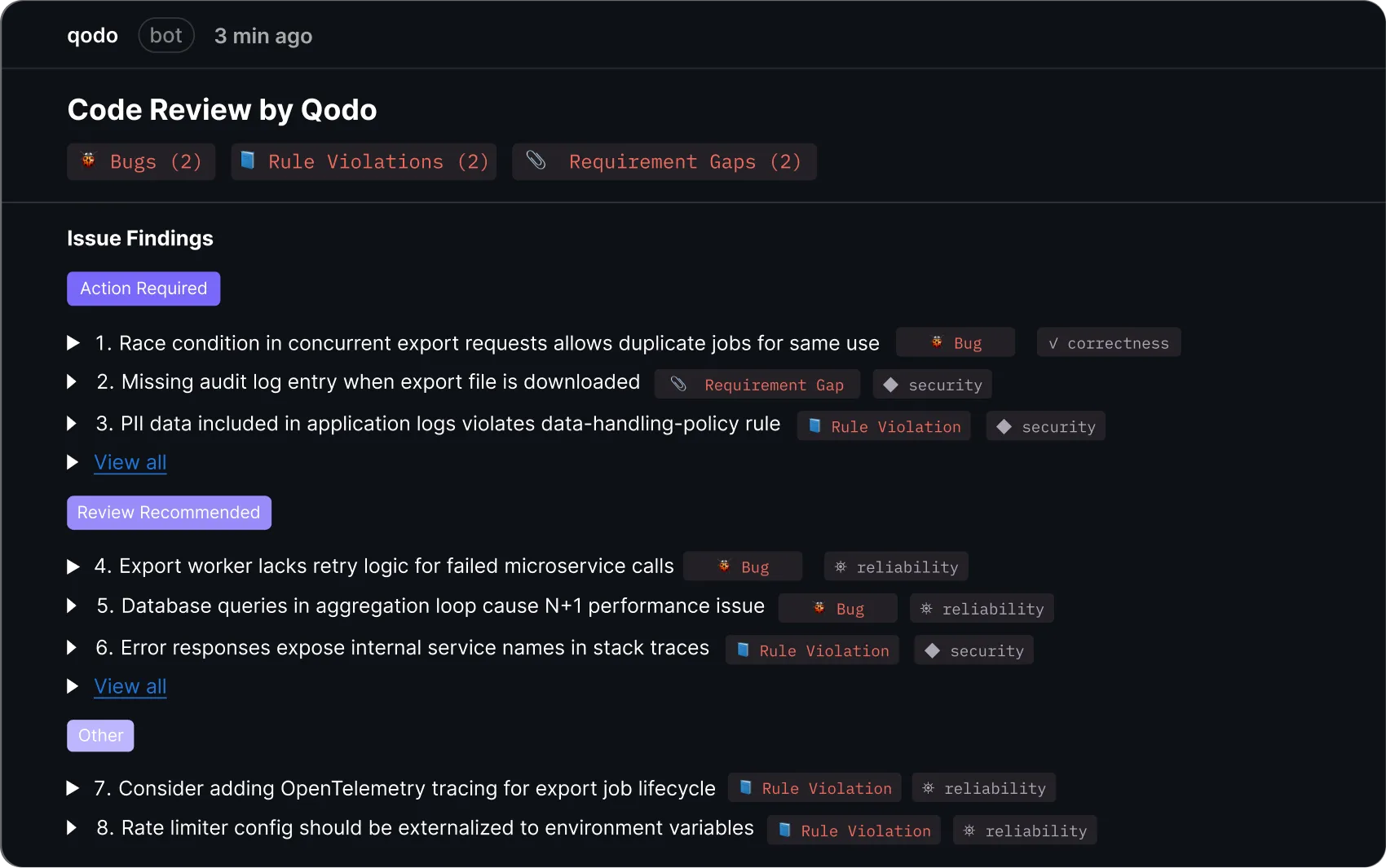 Официальный интерфейс или экран сервиса Qodo