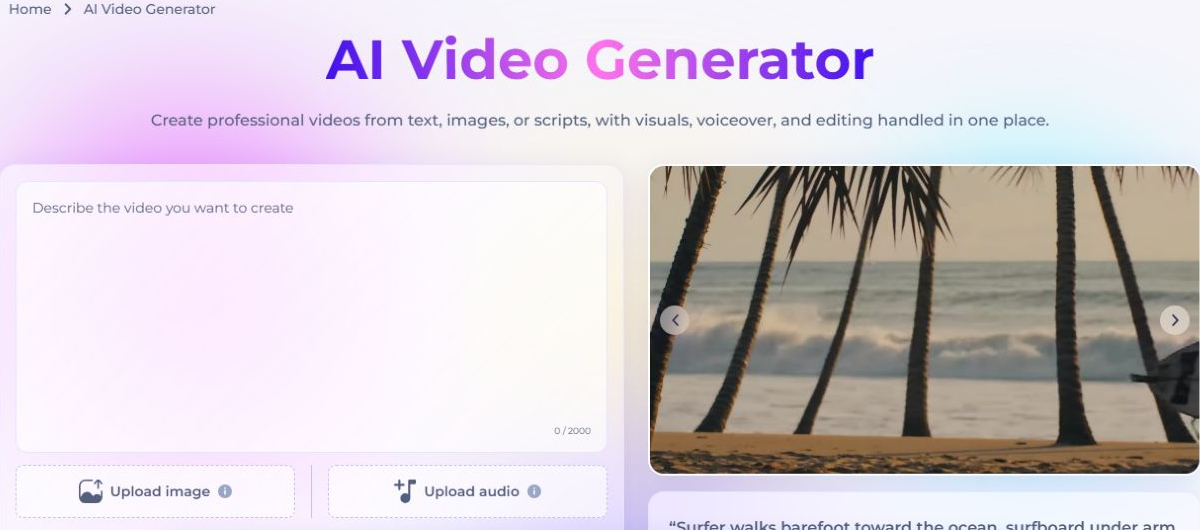 официальный интерфейс и возможности Renderforest