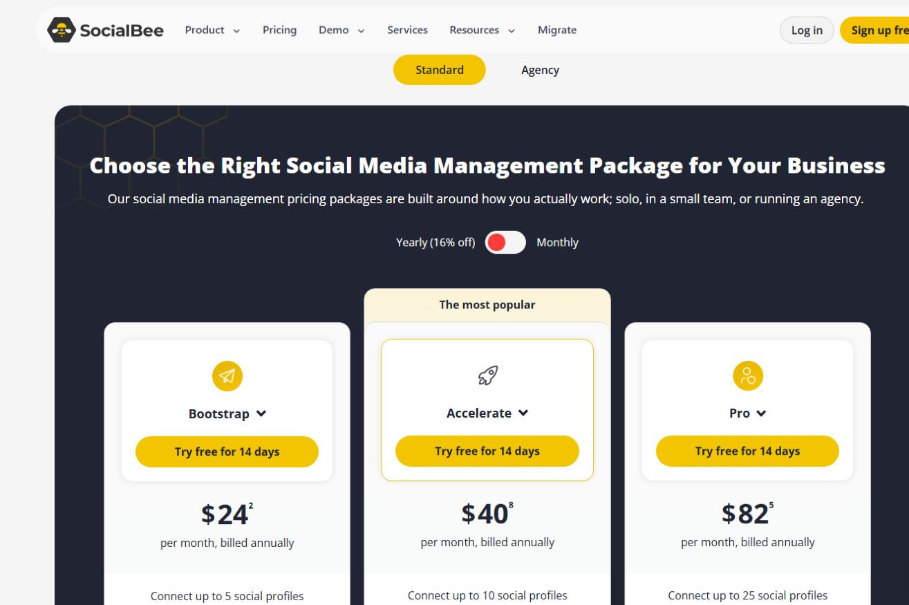 Тарифы SocialBee