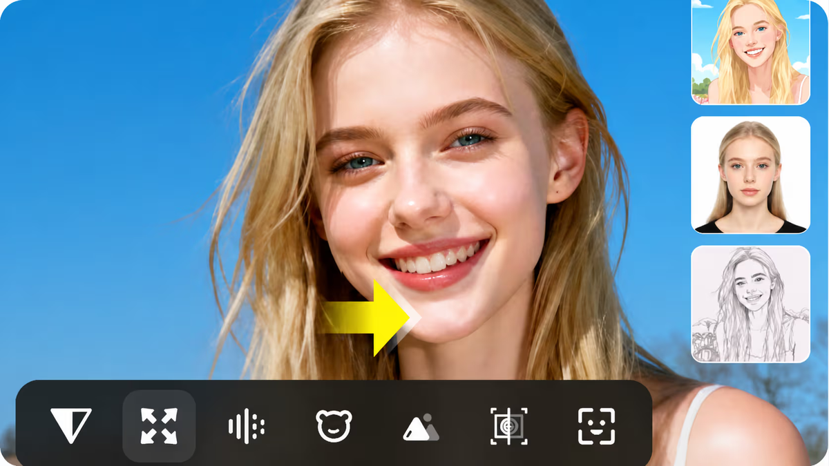 рабочий интерфейс VanceAI Photo Restorer