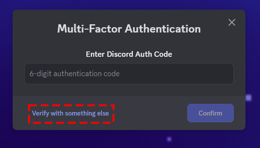 ссылка verify with something else в discord