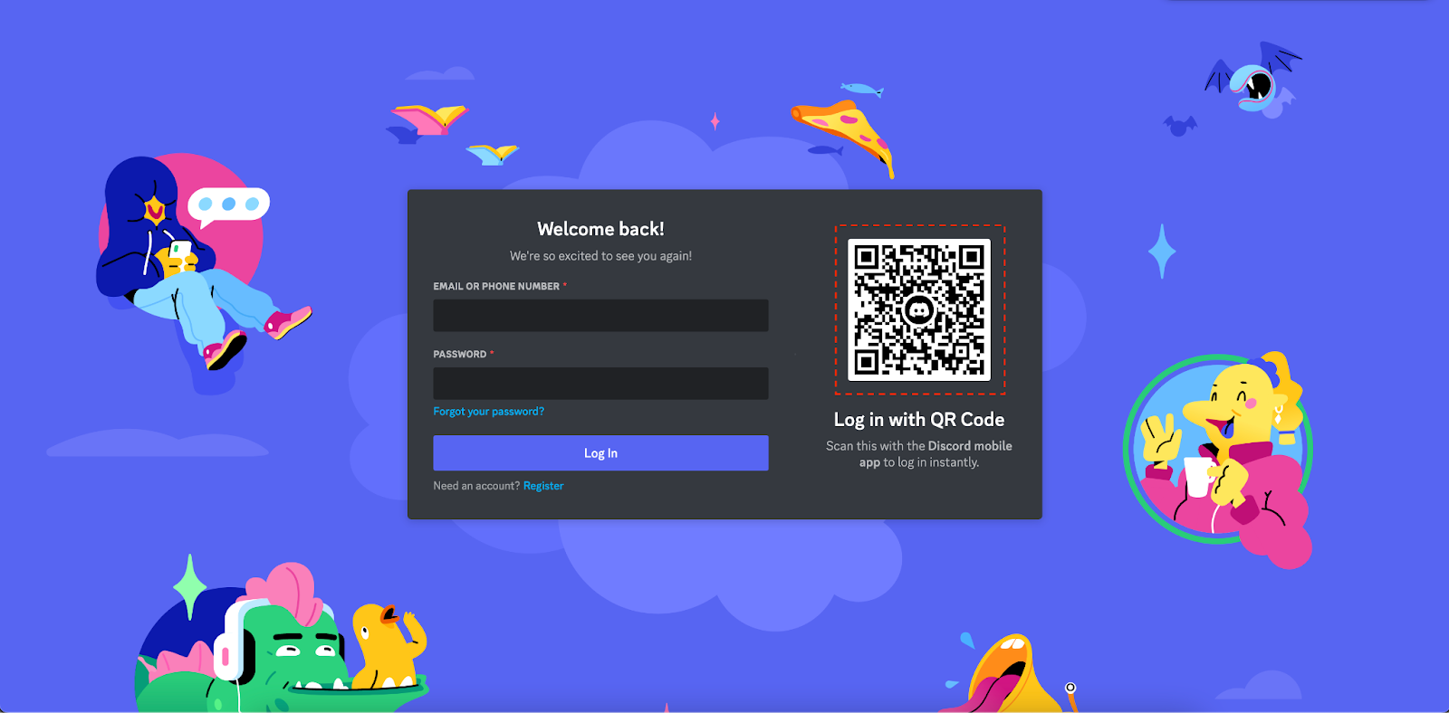 Сканирование QR-кода Discord