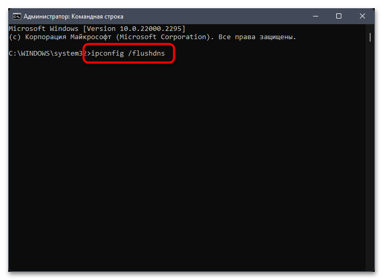 выполните команду ipconfig /flushdns