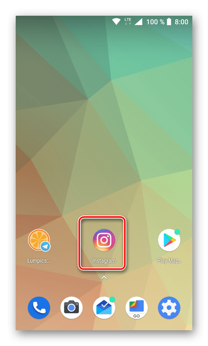 значок instagram в меню приложений android