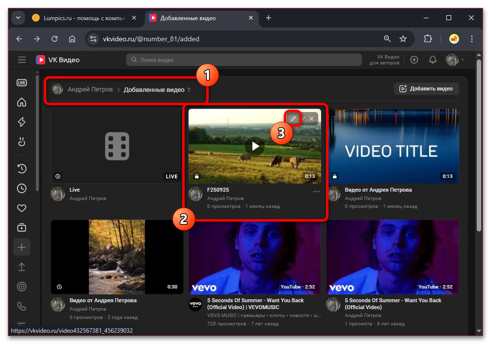 отображение новой обложки видео