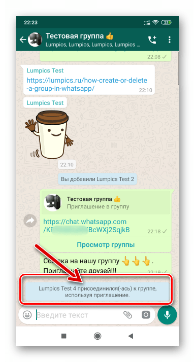 способ 2: ссылка-приглашение, шаг 11