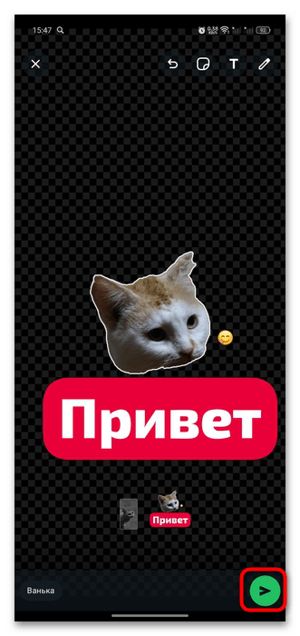 способ 1: встроенные инструменты мессенджера, шаг 14